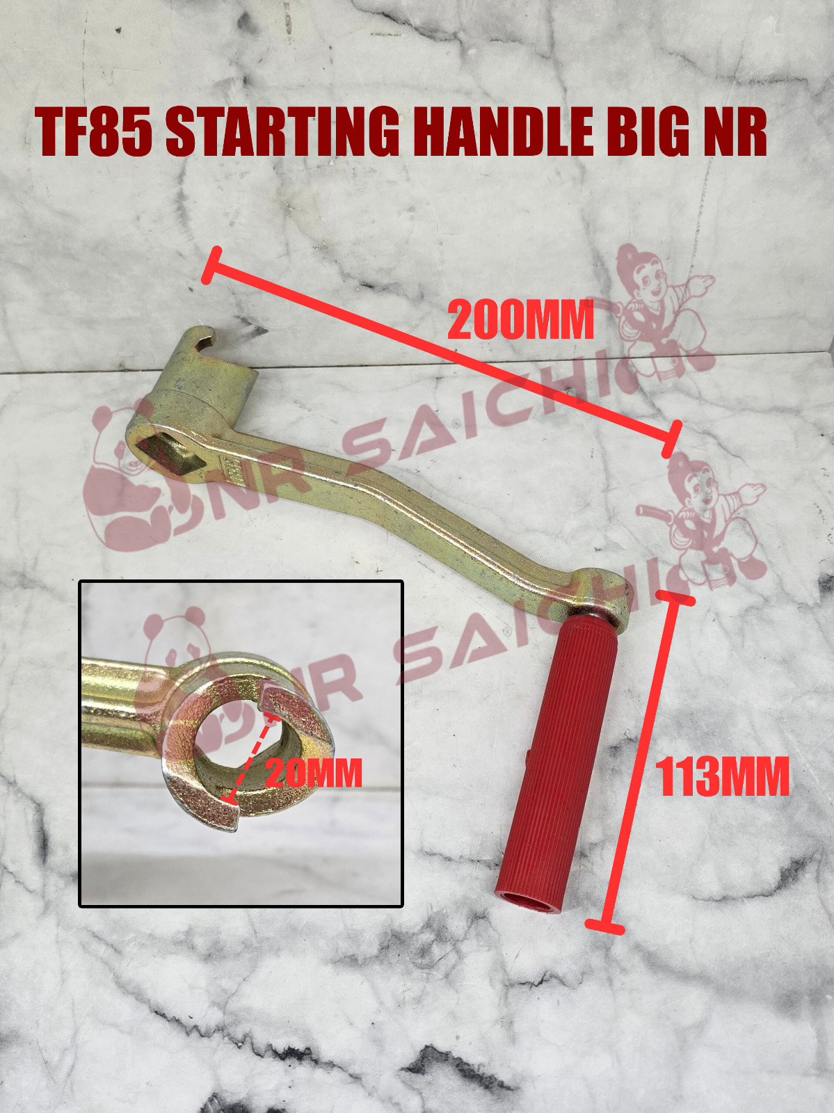 TF85          STARTING HANDLE + PLS (20MM) NR