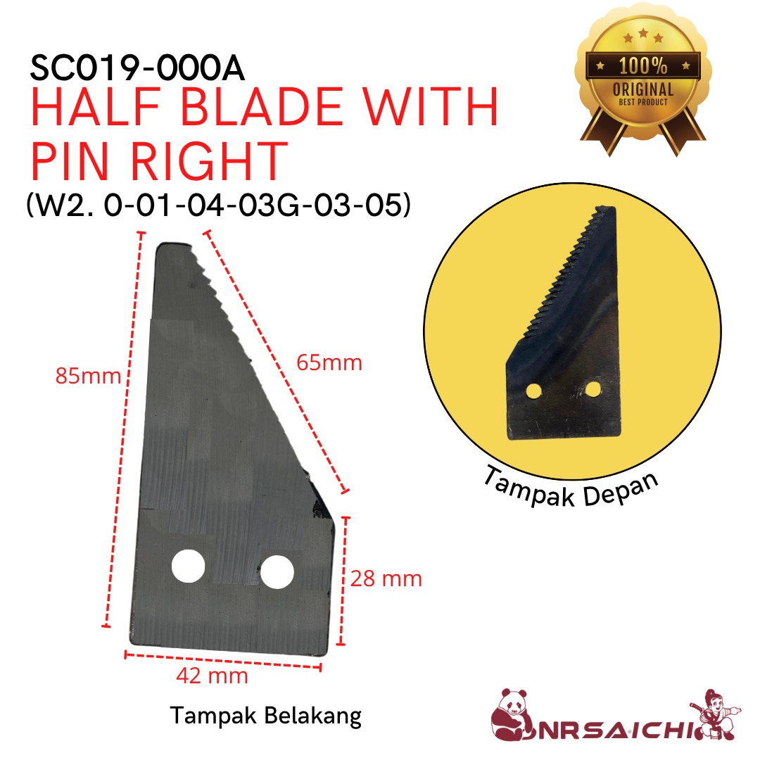 SC019-000A    HALF BLADE W/ PIN RIGHT NR