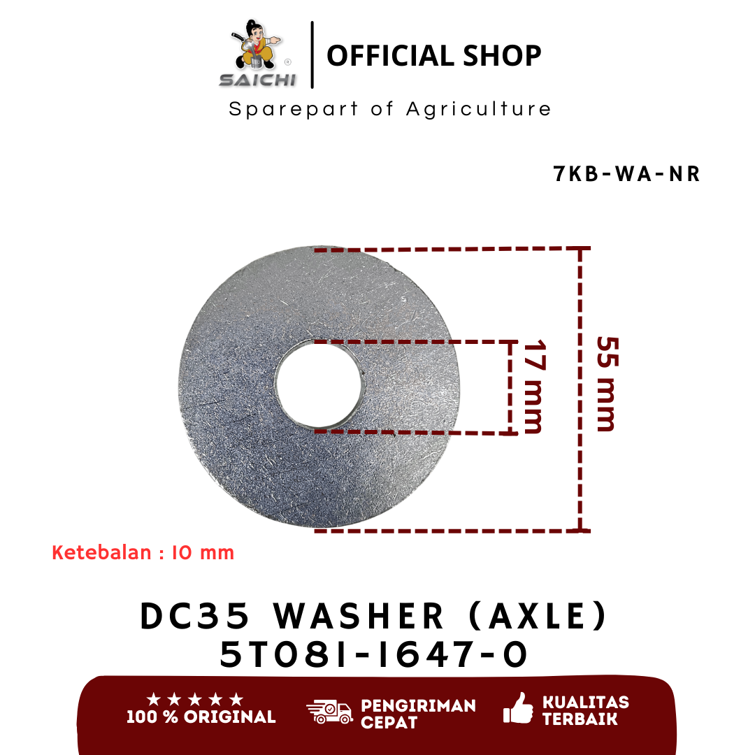 KB-5T081-1647-0 DC35 WASHER (AXLE) NR