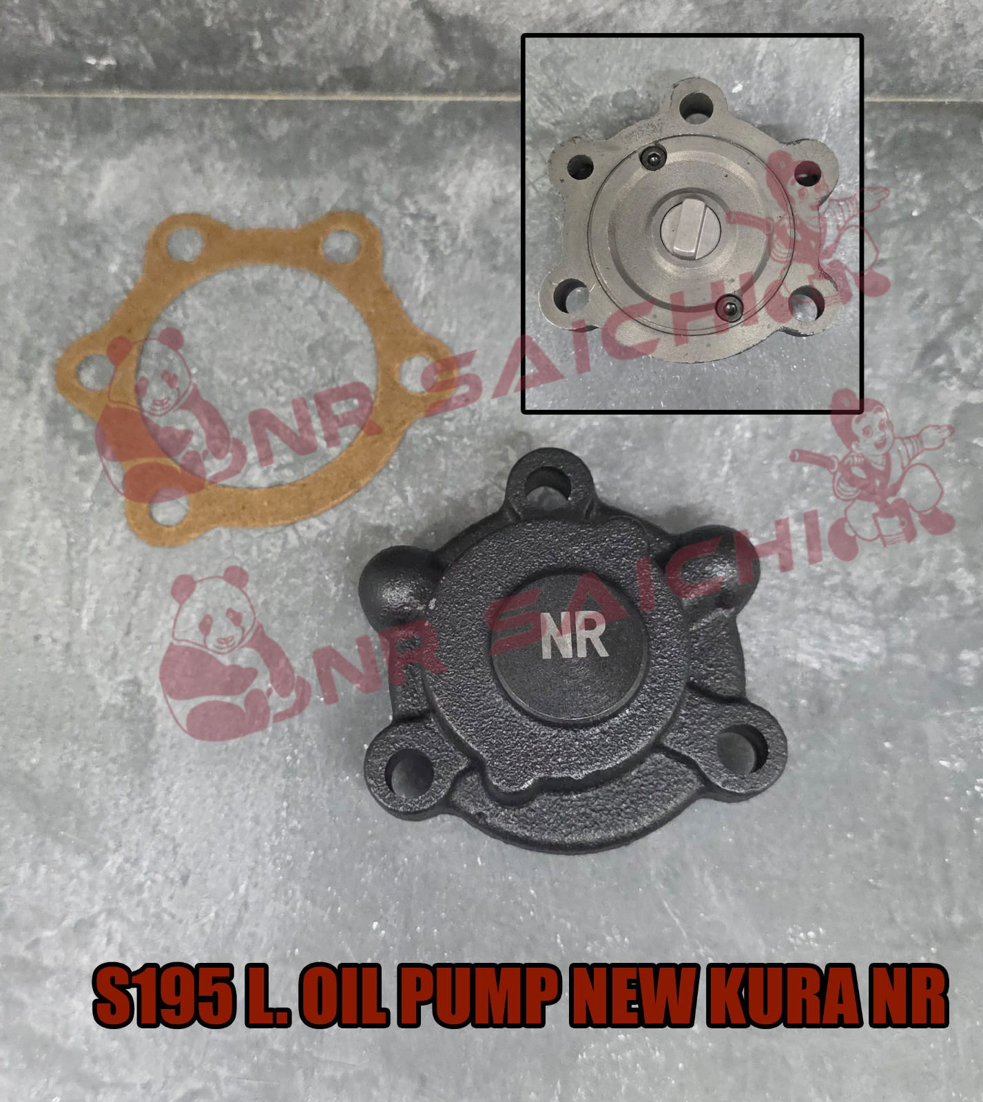 S195 - S1100  L. OIL PUMP NEW (KURA) BIG + GASKET NR