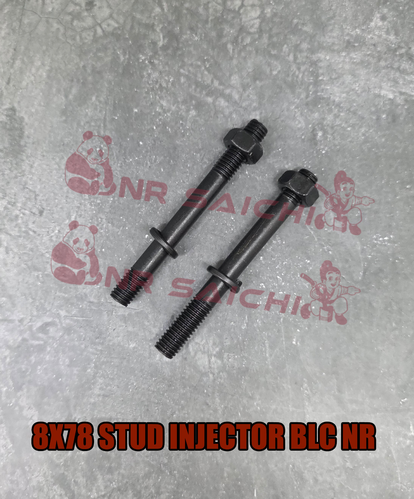 S195          STUD INJECTOR+NUT 8*78 NR HTM