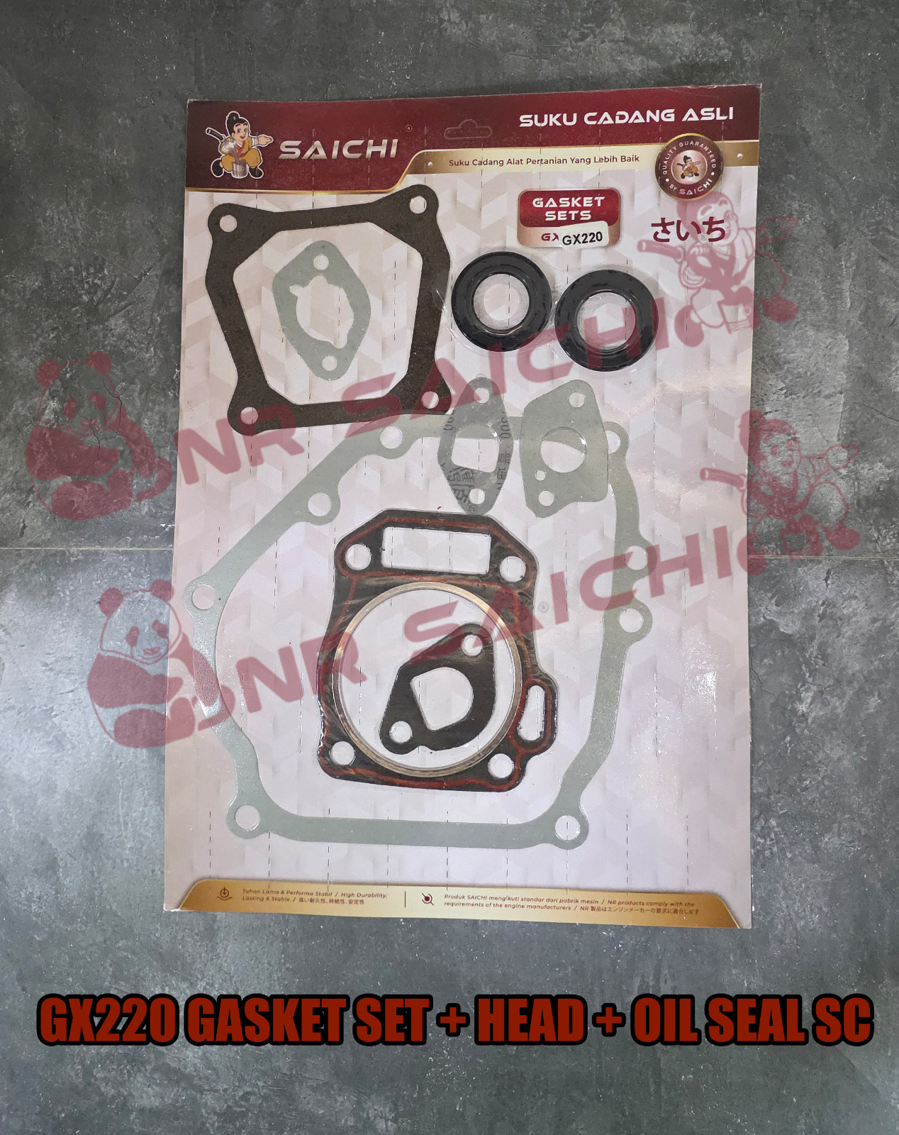 GX220         GASKET SET + HEAD + OIL SEAL SC