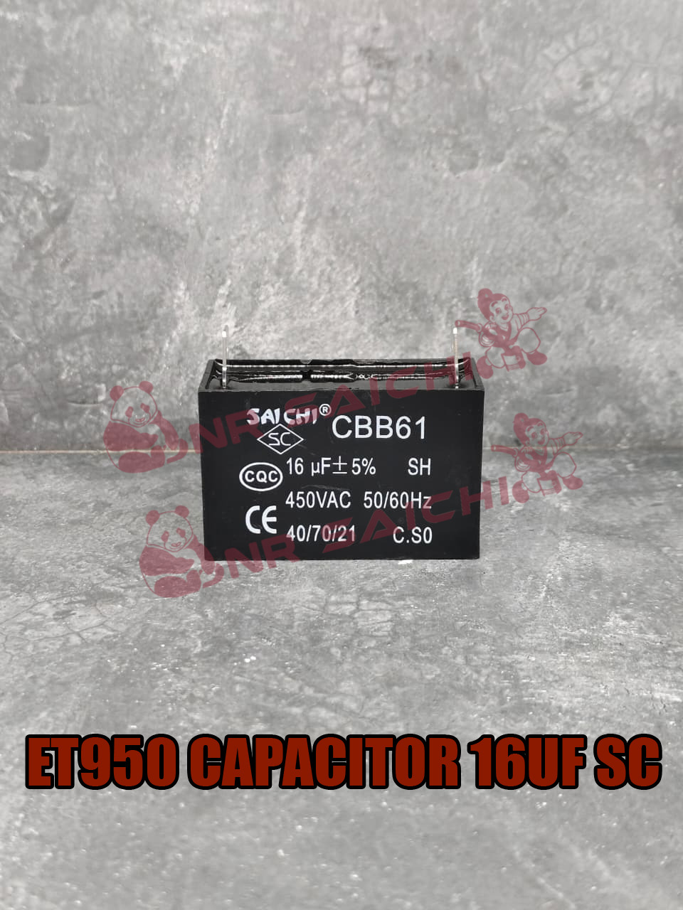 ET950        CAPACITOR 16 UF SC