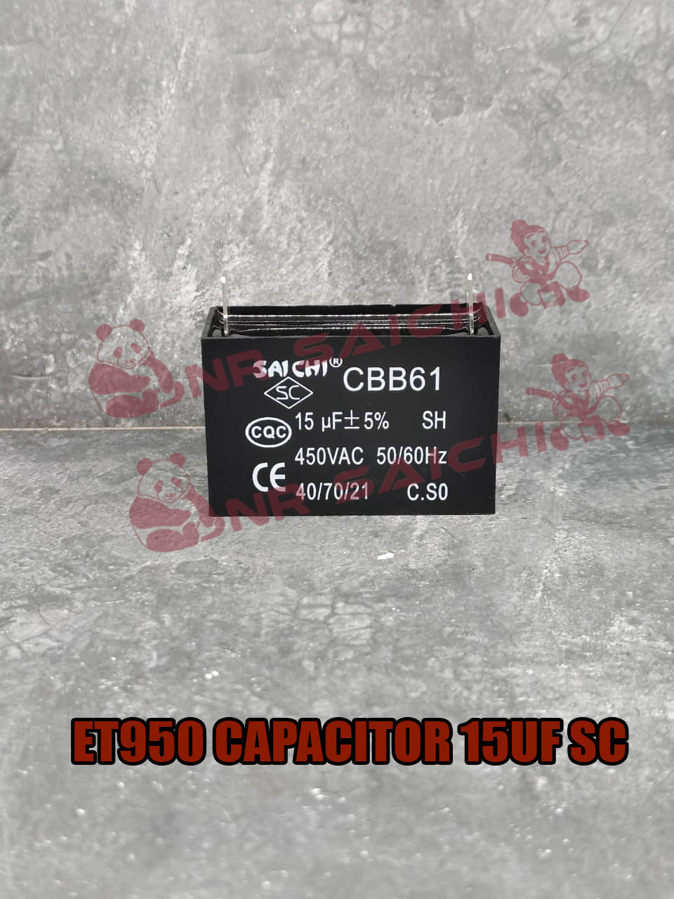 ET950        CAPACITOR 15 UF SC