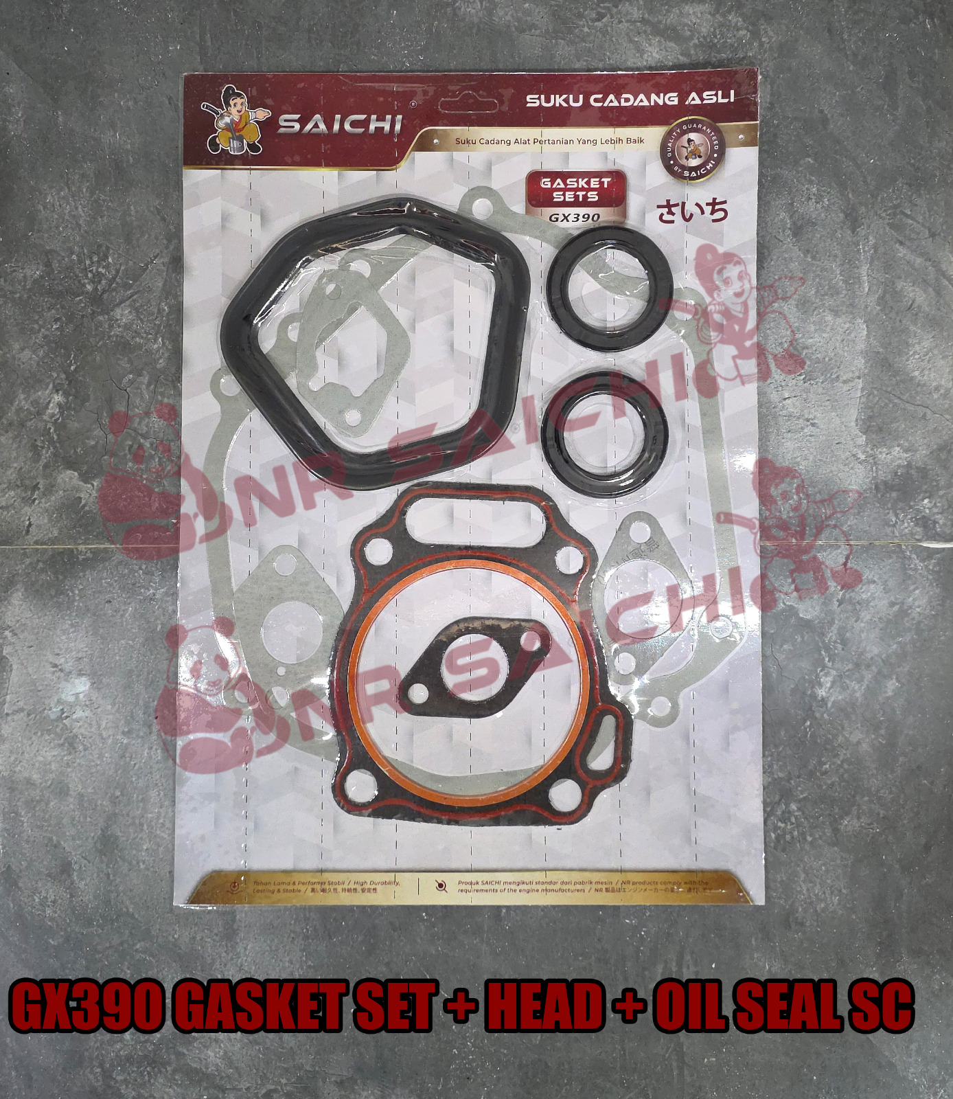 GX390        GASKET SET + HEAD + OIL SEAL SC