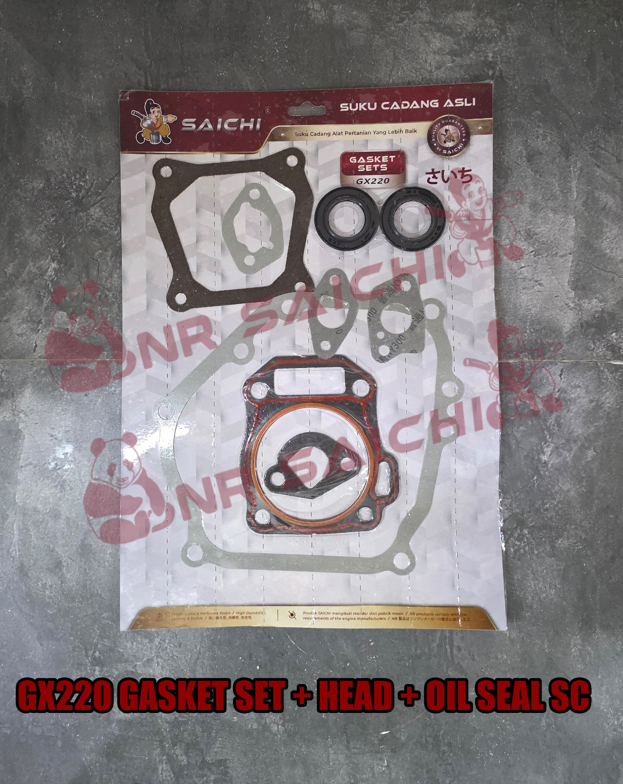 GX220         GASKET SET + HEAD + OIL SEAL SC